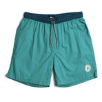 Seeker Tub Volley Swim Shorts // Dusty Turquoise (L)