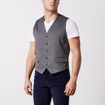 Stretch Cotton Vest // Medium Gray (M)