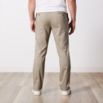 Stretch Cotton Slim-Fit Pants // Khaki (40WX32L)