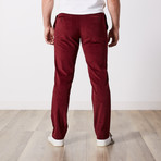 Corduroy Slim-Fit Pants // Burgundy (42WX34L)