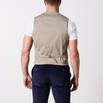 Stretch Cotton Vest // Khaki (XL)