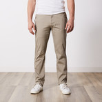 Stretch Cotton Slim-Fit Pants // Khaki (36WX32L)