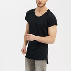 Basic Summer Short Sleeve Shirt // Black (XS)
