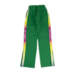 Off White // Nylon Rainbow Stripe Track Pants // Green (L)