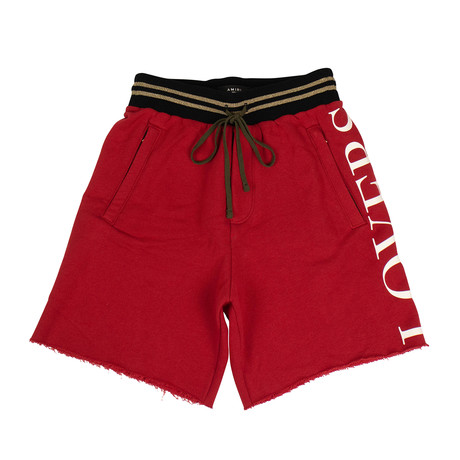 Amiri // 'Lovers' Track Shorts // Red (XS)