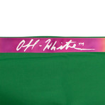 Off White // Nylon Rainbow Stripe Track Pants // Green (L)