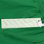 Off White // Nylon Rainbow Stripe Track Pants // Green (L)