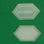 Off White // Nylon Rainbow Stripe Track Pants // Green (L)