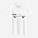 Delorean T-Shirt // White (L)