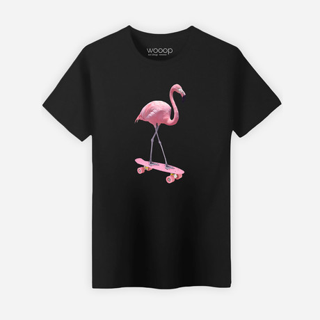 Skate Flamingo T-Shirt // Black (S)