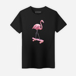 Skate Flamingo T-Shirt // Black (L)
