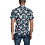 Floral Short Sleeve Button-Up Shirt II // Navy (2XL)