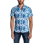 Short Sleeve Button-Up Shirt // Tie Dye (XL)