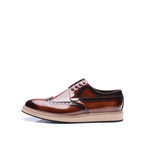 Wing Tip Patent Dress Shoes // Tobacco (Euro: 44)
