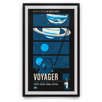 Voyager // Historic Robotic Spacecraft Series // Giclée Print // Blue (12" x 18")