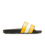 Bally // Sleter Rubber Slides // Yellow + Black + White (US: 9)