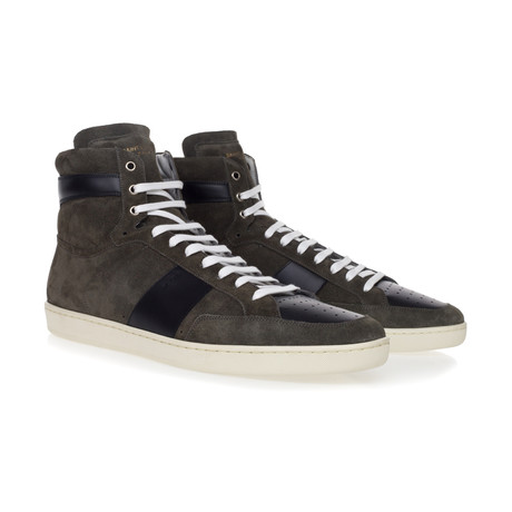 Saint Laurent // Wolly Suede High Tops Sneakers // Khaki (Euro: 40)