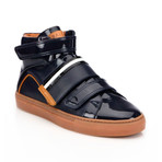 Bally // Herick Leather High-Top Sneakers // Blue (US: 7)