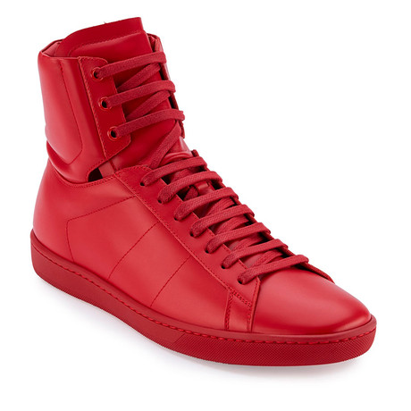 Saint Laurent // Hi-Top Sneakers // Red (Euro: 40)