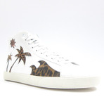 Saint Laurent // Wolly Cheetah Hi-top Sneakers  // White (Euro: 43.5)