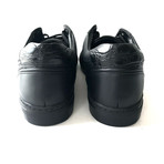 Brioni // Crocodile Trim Leather Sneakers // Black (UK: 8)