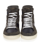 Saint Laurent // Wolly Suede High Tops Sneakers // Khaki (Euro: 42.5)
