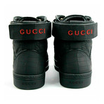 Gucci // Limited Edition Rubberized Crocodile Skin Sneakers // Black (UK: 8.5)