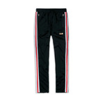 Fulton Track Pants // Black + Red (2XL)