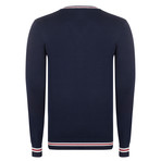 Winfred V-Neck Sweater // Navy (XL)