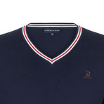 Winfred V-Neck Sweater // Navy (M)