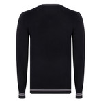 Clement V-Neck Sweater // Black (3XL)