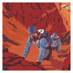 Mars Mountain Climbing Print (12"W x 18"H x 0.1"D)