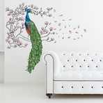 Peacock and Magnolia Tree Decoration Set