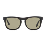 Men's Square Sunglasses // Black + Brown