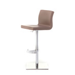 June SGT Brushed Steel Bar Stool // Taupe