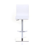 Condor SGT Brushed Steel Bar Stool // White