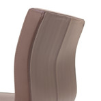 June SGT Brushed Steel Bar Stool // Taupe