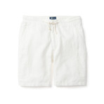 Linen Cotton Cargo Short // White (M)