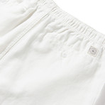 Linen Cotton Cargo Short // White (M)