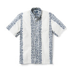 Summer Stripe Short Sleeve Button-Up // White Alyssum (3XL)