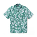 On My Lanai Short Sleeve Button-Up // Blue Spruce (M)