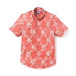 Summer Pareau Short Sleeve Button-Up // Molten Lava (XL)