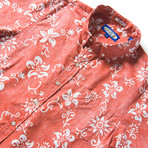 Summer Pareau Short Sleeve Button-Up // Molten Lava (S)