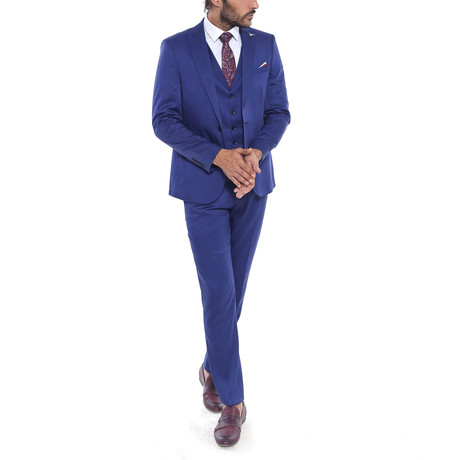 Finn 3-Piece Slim Fit Suit // Blue (US: 34R)