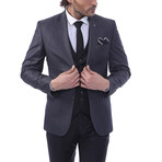 Ty 3-Piece Slim Fit Suit // Smoke (US: 42R)