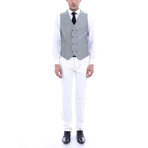 Rudolf 3-Piece Slim-Fit Suit // Gray + White (Euro: 48)