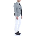Rudolf 3-Piece Slim-Fit Suit // Gray + White (Euro: 46)