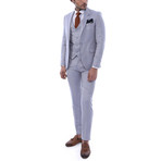 Zain 3-Piece Slim Fit Suit // Slate (Euro: 46)