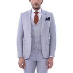 Zain 3-Piece Slim Fit Suit // Slate (Euro: 44)