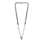 Dem Bones Necklace // Black + Antique Silver